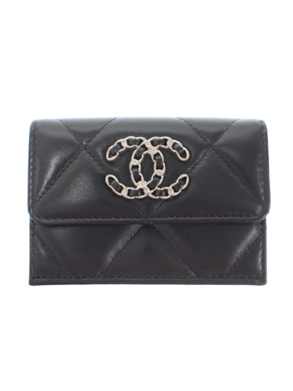 Chanel 19 Small Flap Wallet Dixneuf Black